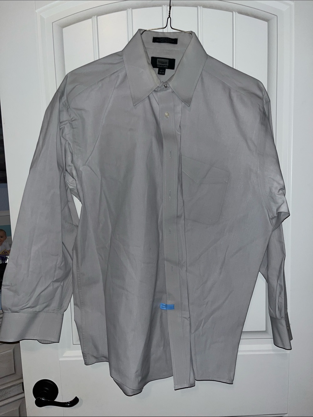 Haggar Men's Light Gray Long-Sleeve Dress Shirt